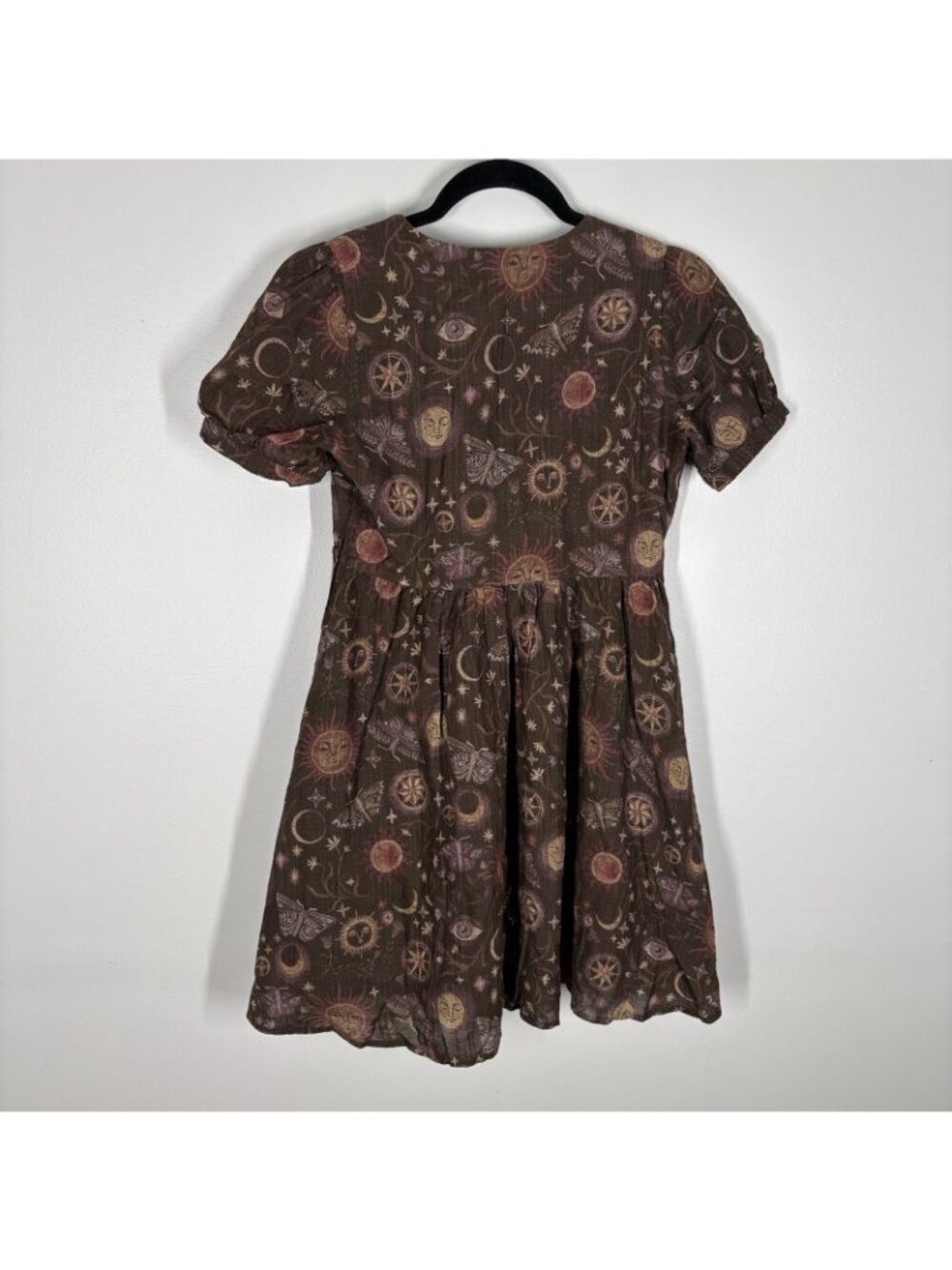 Disturbia Brown Celestial Print Mini Dress - Picture 15 of 16